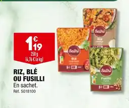 ALDI RIZ, BLÉ OU FUSILLI offre