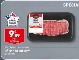 ALDI ST-CLÉMENT LE BOUCHER RÔTI DE BŒUF offre