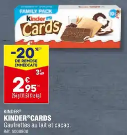 ALDI KINDER KINDER CARDS offre