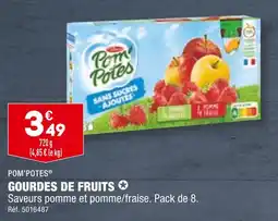 ALDI POM’POTES GOURDES DE FRUITS offre