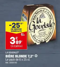 ALDI LA GOUDALE BIÈRE BLONDE 7,2° offre