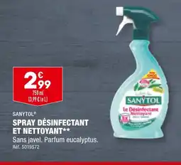 ALDI SANYTOL SPRAY DÉSINFECTANT ET NETTOYANT offre