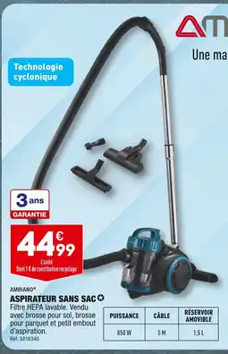 ALDI AMBIANO ASPIRATEUR SANS SAC offre