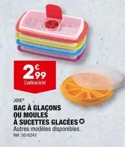 ALDI JOIE BAC À GLAÇONS OU MOULES À SUCETTES GLACÉES offre