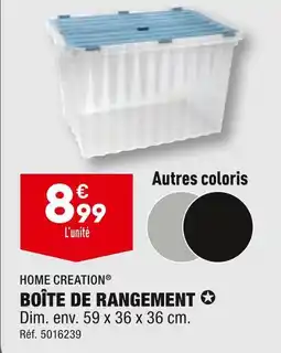 ALDI HOME CREATION BOÎTE DE RANGEMENT offre