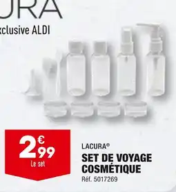 ALDI LACURA SET DE VOYAGE COSMÉTIQUE offre