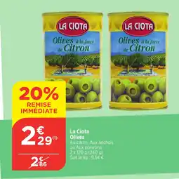 Bi1 La Ciota Olives offre