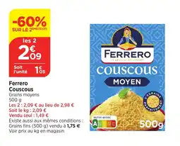 Bi1 Ferrero Couscous offre