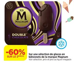 Bi1 Sur une sélection de glaces en bâtonnets de la marque Magnum offre