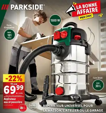 Lidl Parkside - aspirateur eau et poussiere offre