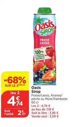 Bi1 Oasis Sirop offre