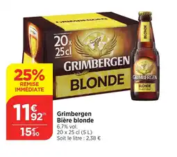 Bi1 Grimbergen Bière blonde offre