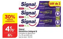 Bi1 Signal Dentifrice intégral 8 offre