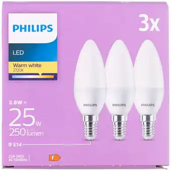 Action lampe bougie Philips offre
