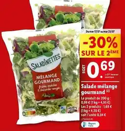Lidl Salade mélange gourmand offre