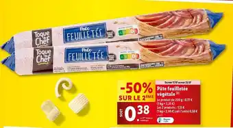 Lidl Pâte feuilletée végétale offre