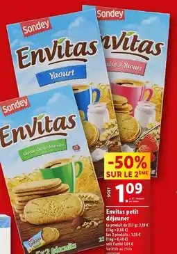 Lidl Sondey - envitas petit déjeuner offre