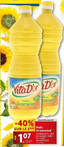 Lidl Vita d'or - huile de tournesol offre