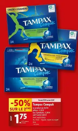 Lidl Tampax - compak offre