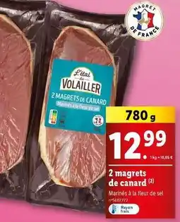 Lidl 2 magrets de canard offre