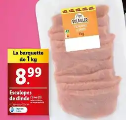 Lidl Escalopes de dinde offre