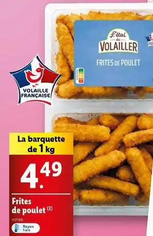 Lidl Frites de poulet offre