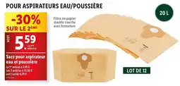 Lidl Sacs pour aspirateur eau et poussière offre