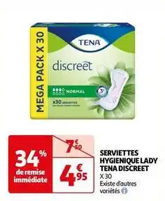 Auchan Supermarché Tena - serviettes hygienique lady discreet offre
