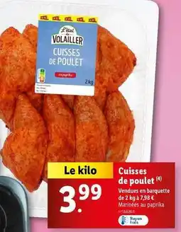 Lidl Cuisses de poulet offre