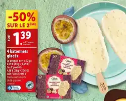 4 bâtonnets glacés