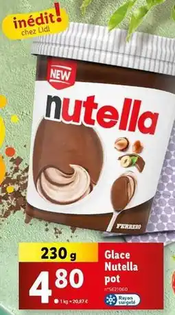Lidl Nutella - glace pot offre