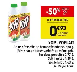 Supeco YOPLAIT YOP offre