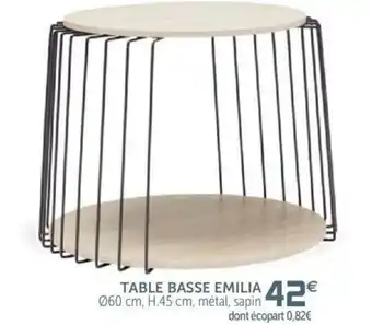 Gifi Table basse emilia offre