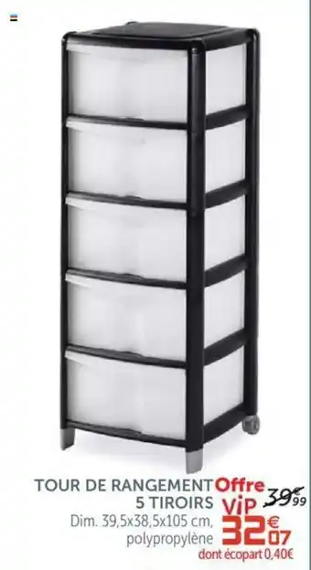 Gifi Tour de rangement 5 tiroirs offre