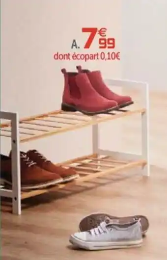Gifi Range chaussures en bambou offre