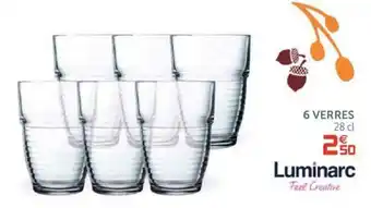 Gifi 6 Verres offre