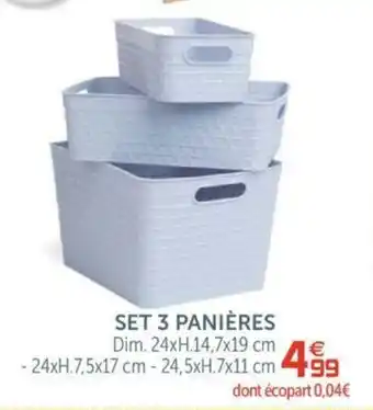 Gifi Set 3 panières offre
