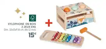 Gifi Xylophone en bois 2 jeux en1 offre