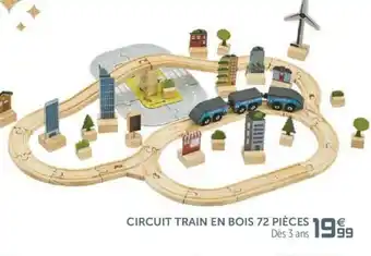 Gifi Circuit train en bois 72 pièces offre