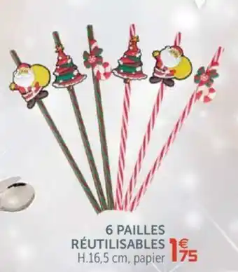 Gifi 6 Pailles réutilisables offre