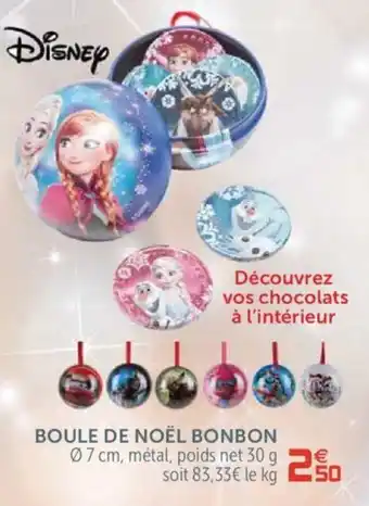 Gifi Boule de noël bonbon offre