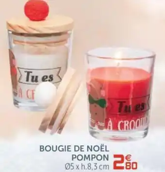 Gifi Bougie de noël pompon offre