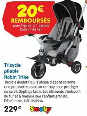 Tricycle pliable robin trike