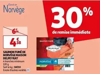 Auchan Supermarché Delpeyrat - saumon fumé de norvège maison offre