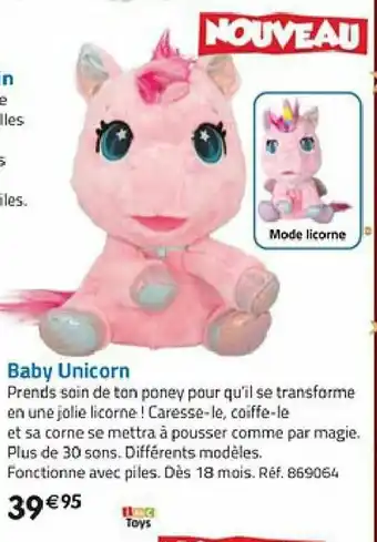 La Grande Récré Baby Unicorn offre