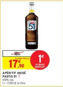 Intermarché Aperitif anisé pastis 51 offre