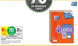 Intermarché LOT 4 CAHIERS A4 PIQUE OPENFLEX OXFORD offre
