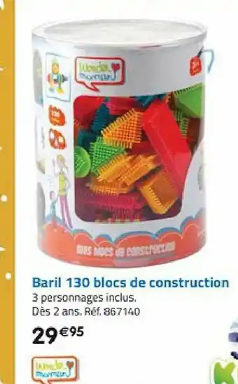 La Grande Récré Baril 130 Blocs de Construction offre