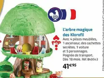 La Grande Récré L'arbre Magique Des Klorofil offre