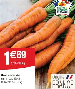 Cora x Carrefour Carotte nantaise offre